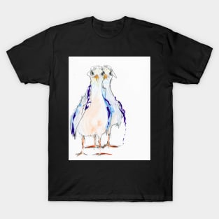 Gull and Able at the beach. T-Shirt